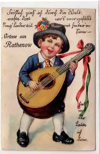 42644 Leporello Ak Grüße aus Rathenow 1929