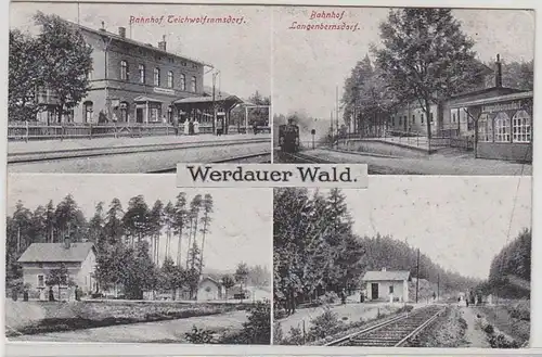 42643 Feldpost Ak Werdauer Wald Bahnhof 1918