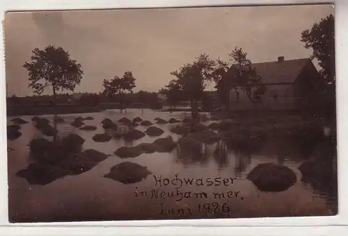 42606 Foto Ak Hochwasser in Neuhammer in Schlesien Juni 1926