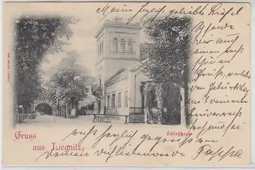42593 Ak Gruß aus Liegnitz Schießhaus um 1900