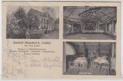 42577 Mehrbild Ak Gasthof Hausdorf bei Colditz um 1930