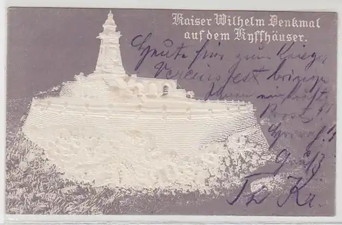 42565 Präge Ak Kyffhäuser Kaiser Wilhelm Denkmal 1907