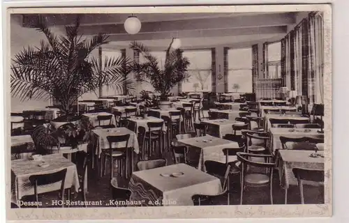 42554 Ak Dessau HO Restaurant "Kornhaus" à l'Elbe 1952