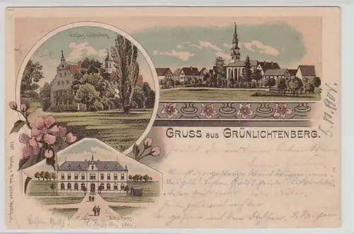 42528 Ak Lithographie Gruß aus Grünlichtenberg 1900
