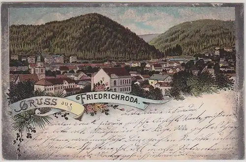 42518 Ak Lithographie Gruss de Friedrichroda 1902