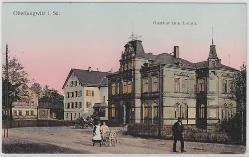 42516 Ak Oberlungwitz Gasthof zum Lamm um 1910