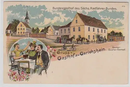 42460 Ak Lithografie Gruss aus Gasthof Gerichshain 1910