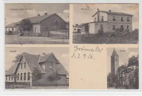 42458 Mehrbild Ak Grünweiler Gasthaus 1916