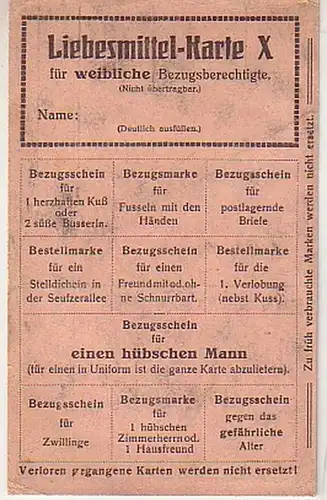 42430 Humor Ak Liebesmittel Karte um 1910