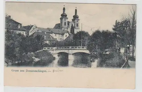 42412 Ak Salutation de Donaueschingen vers 1900