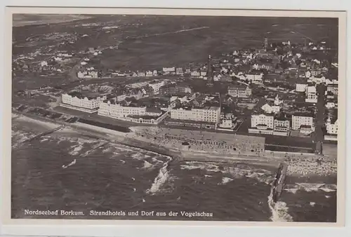 42369 Luftbild Ak Nordseebad Borkum Strandhotels 1933