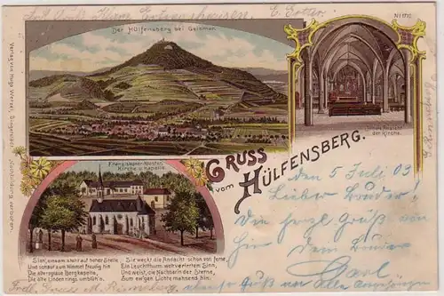 42351 Ak Lithographie Salutation de Hülfensberg 1903