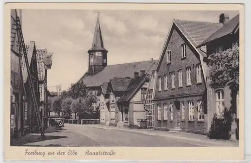 42342 Ak Freiburg an der Elbe Hauptstrasse um 1940