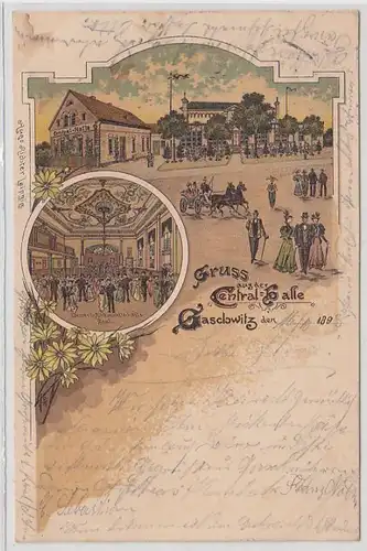 42308 Ak Lithografie Central-Halle Gaschwitz 1898