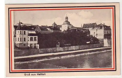 42300 Ak Gruß aus Haßfurt Totalansicht um 1910