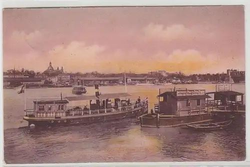 42227 Ak Mannheim Partie am Rhein 1908