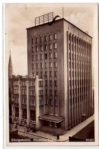 42224 Ak Königshütte Stadtsparkasse 1941