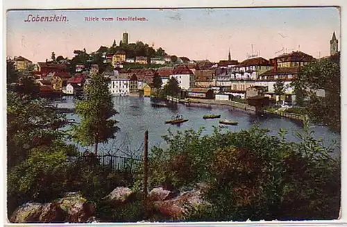 42201 Ak Lobenstein Blick vom Inselfelsen 1927