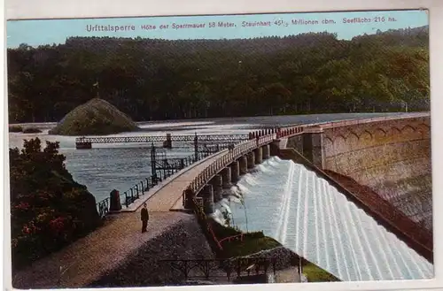 42173 Ak Verrouillage de la vallée de l'Urft (Eifel) avec mur de barrage vers 1910