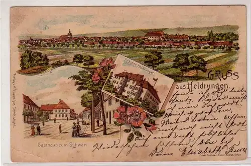 42158 Ak Lithographie Gruss de héros Hostal 1900