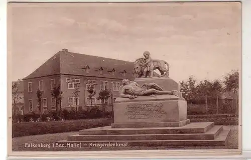 42152 Ak Falkenberg Bez. Monument Halle Kriegerenmölden vers 1930