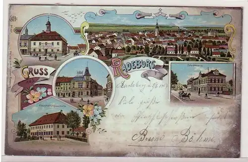 42150 Ak Lithografie Gruss aus Radeburg Hotel usw. 1903