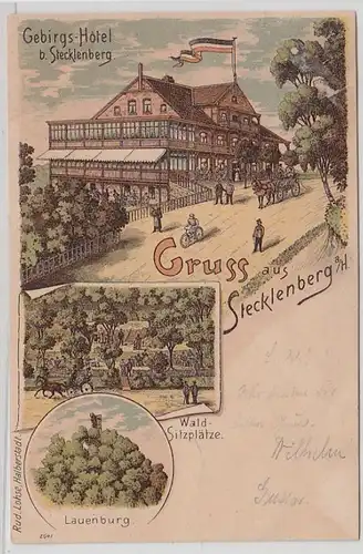 42135 Ak Lithographie Gruss de Sktlenberg a. Résine 1900