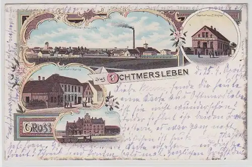 42127 Ak Lithografie Gruss aus Ochtmersleben 1898