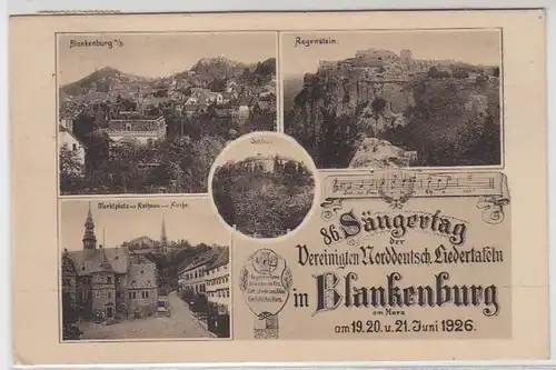 42106 Multi-image-Ak Blankenburg 86. Jour des chanteurs 1926