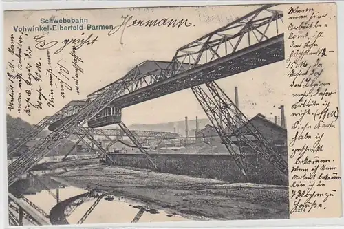 42105 Ak Schwebebahn Vohwinkel Elberfeld Barmen 1903