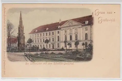 42092 Ak Salutation de Greifswald Université vers 1900