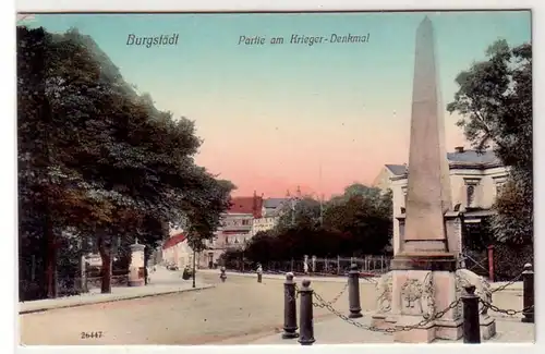 42025 Ak Burgstädt Partie am Kriegerdenkmal um 1910