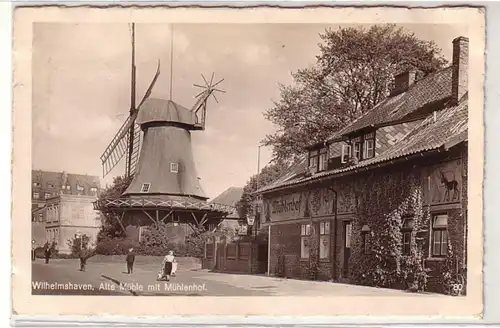 42020 Ak Wilhelmshaven vieux moulin avec moulin 1941