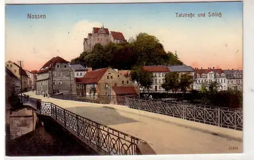 42000 Ak Nossen Talstrasse et Château 1913