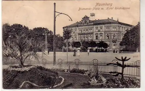 41982 Ak Naumburg Bismarckplatz Hotel Reichskrone 1908