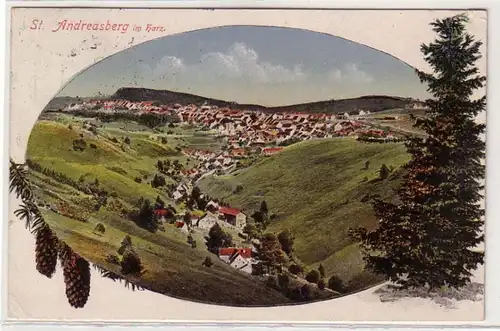 41915 Ak St. Andreasberg en résine Vue totale 1924