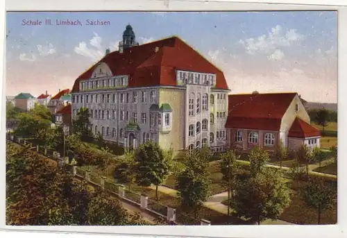 41890 Ak Schule III Limbach in Sachsen 1935