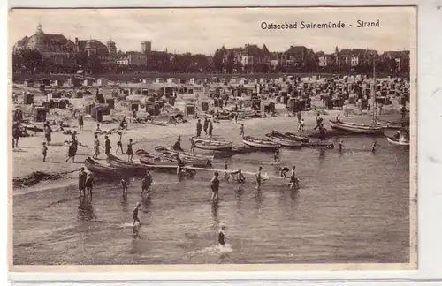 41863 Ak Balte balnéaire Swinemünde Plage 1931