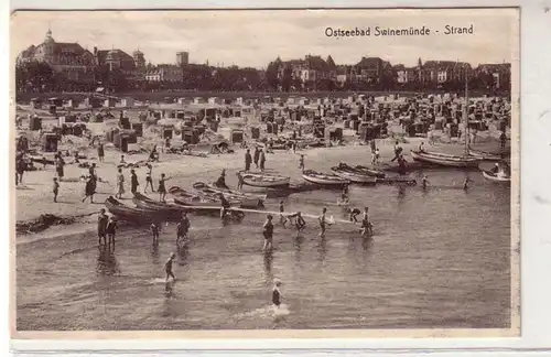 41863 Ak Ostseebad Swinemünde Strand 1931