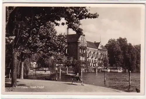 41812 Ak Konstanz Insel Hotel um 1940