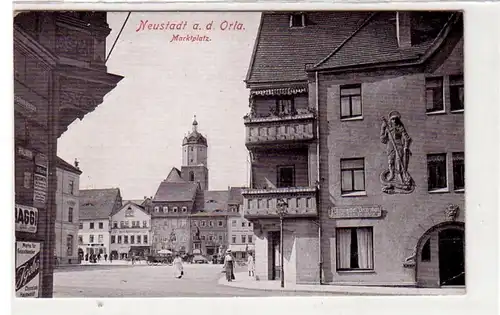 41806 Ak Neustadt an der Orla Marktplatz um 1910