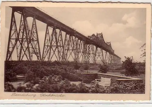 41787 Ak Rendsburg Hochbrücke um 1930