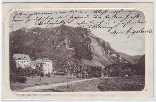 41779 Ak Schloss Seehof bei Lunz Niederösterreich 1907