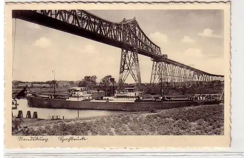 41776 Ak Rendsburg Hochbrücke mit Schiff um 1930