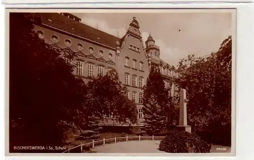 41764 Ak Bischofswerda in Sachsen Schule 1929