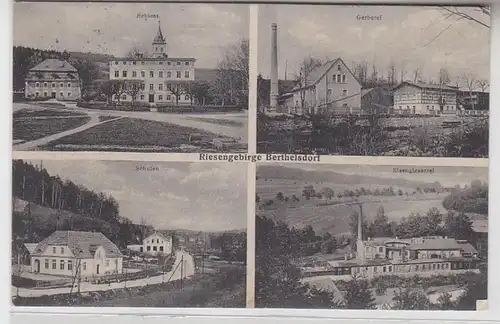 41729 Mehrbild Ak Berthelsdorf Riesengebirge Eisengiesserei usw. 1913