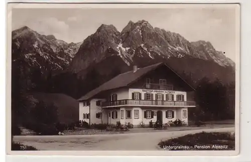 41722 Ak Untergrainau Pension Alpspitz 1937