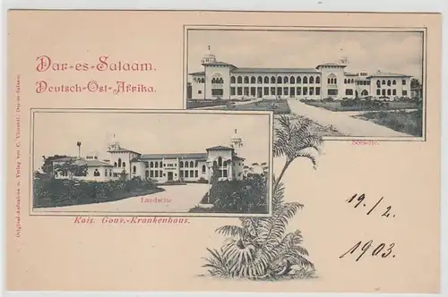 41692 Ak Dar-es-Salaam DOA kaiserliche Krankenhaus 1903