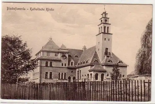 41689 Ak Bischofswerda Katholische Kirche 1924