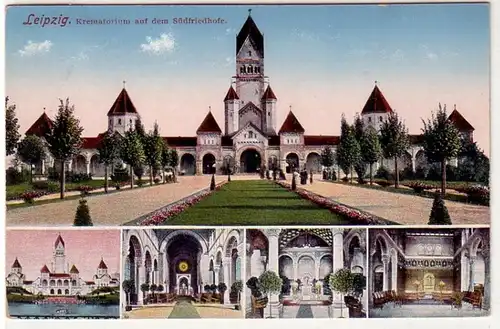 41678 Ak Leipzig Krematorium auf dem Südfriedhof um1910